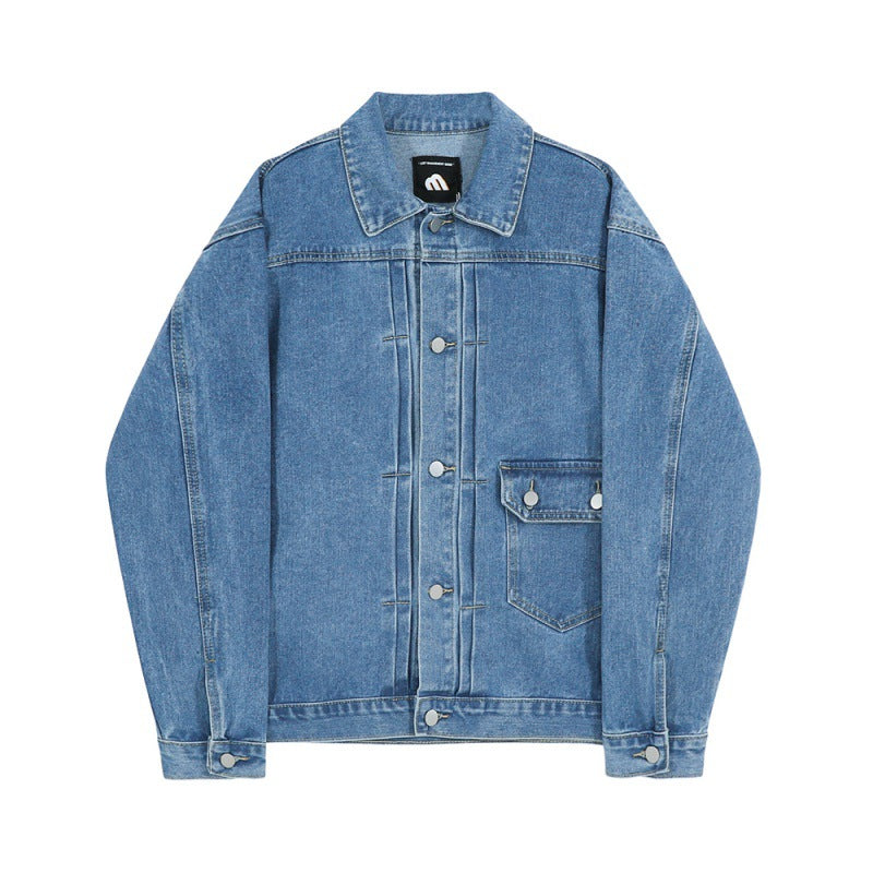 Fashionable Men's Autumn New Loose Denim Clothes For Teenagers