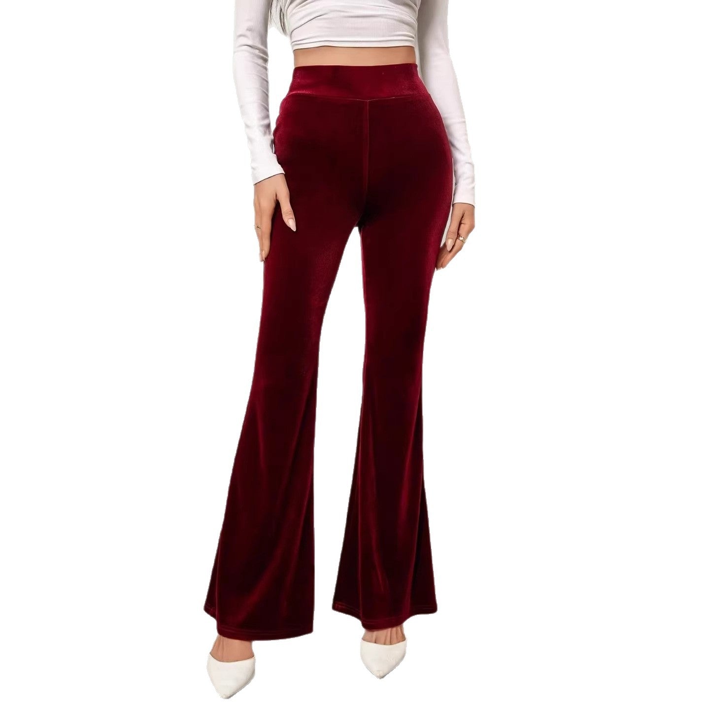 Slimming Casual High-waisted Womens Flared Pants