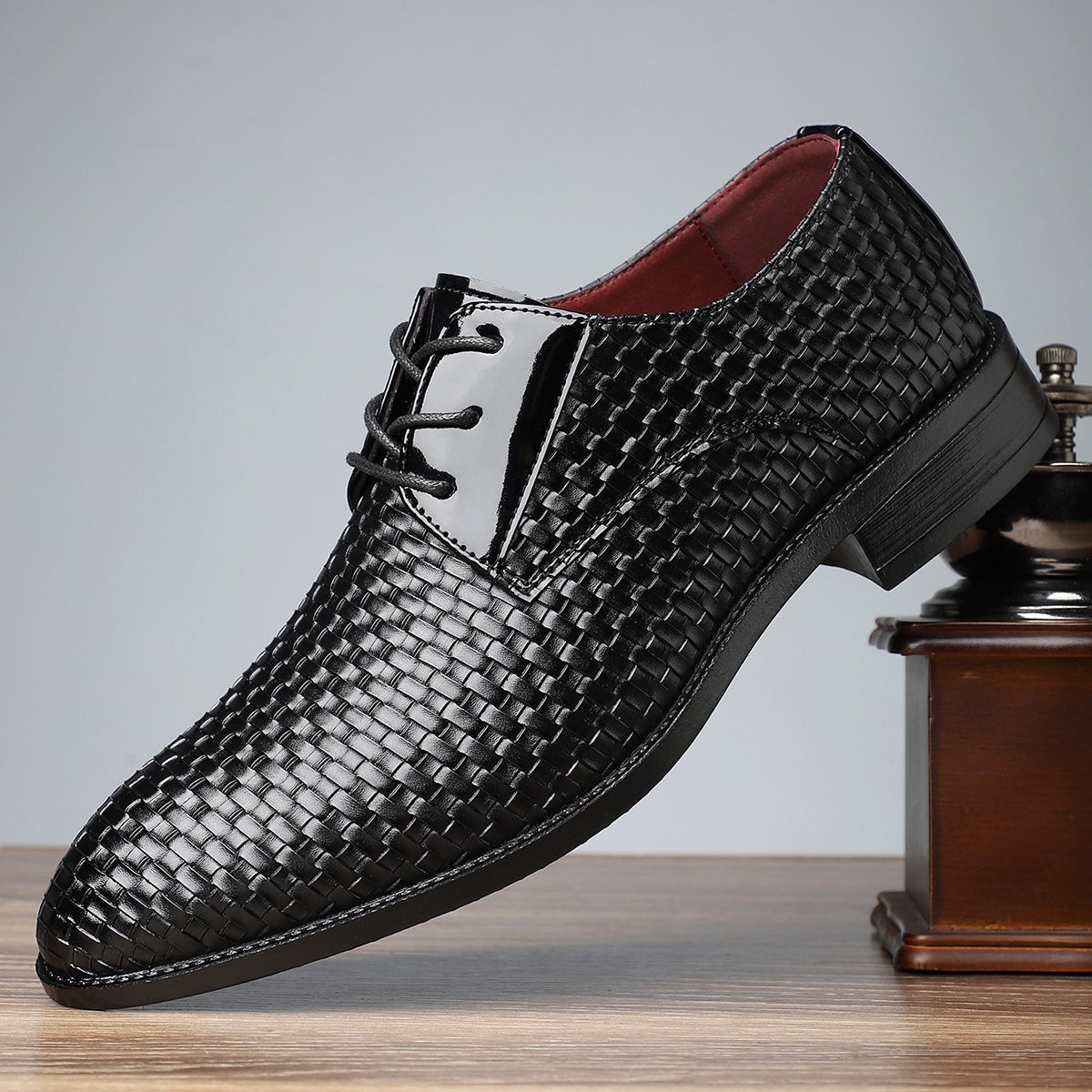 Mens Stylish Formal Pointed-toe Lace-up Leather Shoes