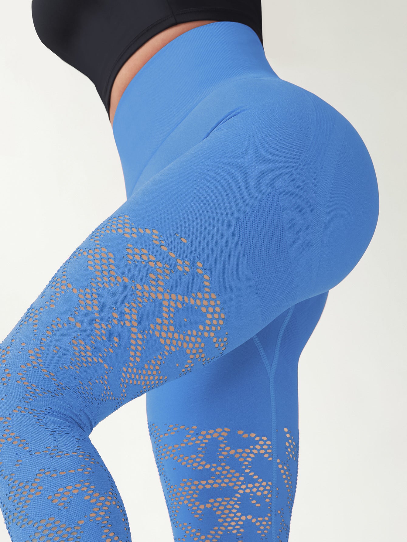 Hollow Mesh, Tight, High-waisted Yoga Pants