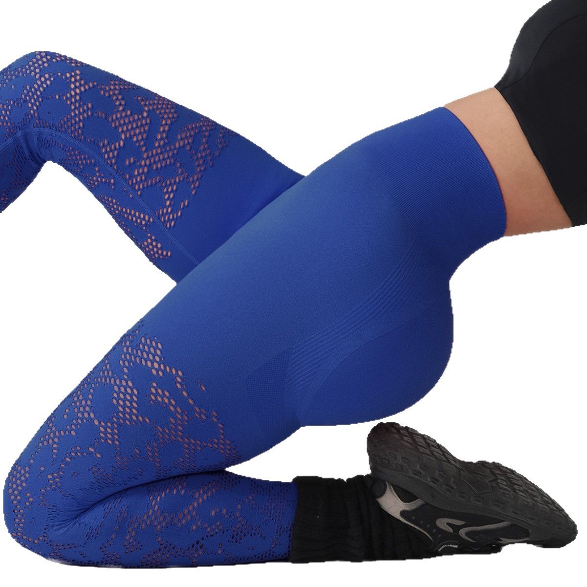 Hollow Mesh, Tight, High-waisted Yoga Pants