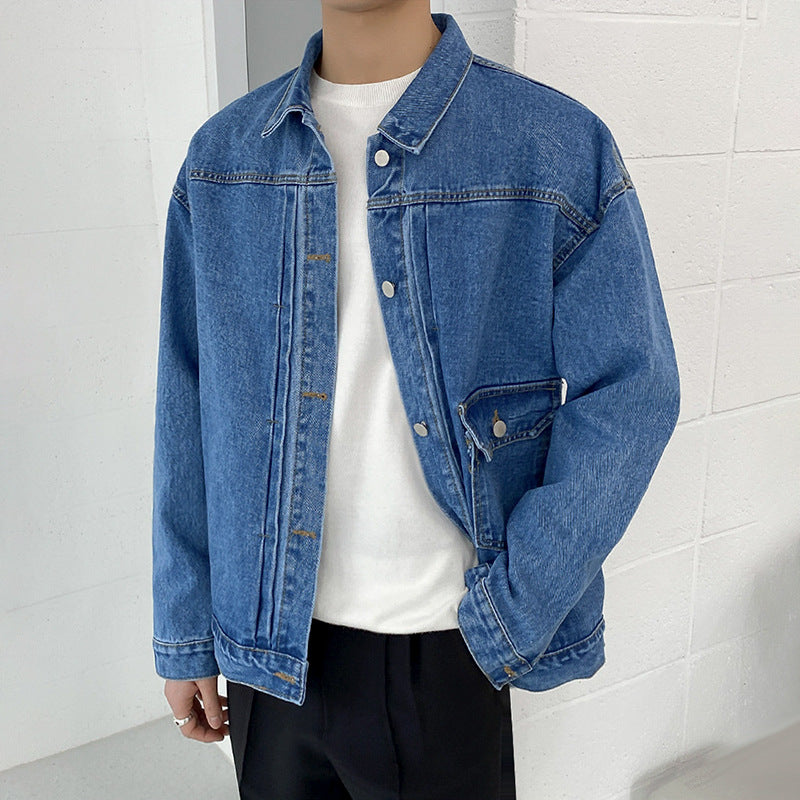 Fashionable Men's Autumn New Loose Denim Clothes For Teenagers
