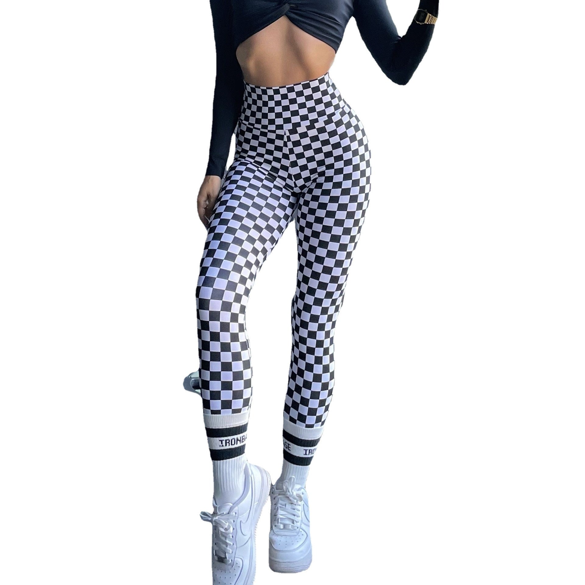 Women's High-waisted Tight-fittin Bare-feel Quick-drying Running Pants