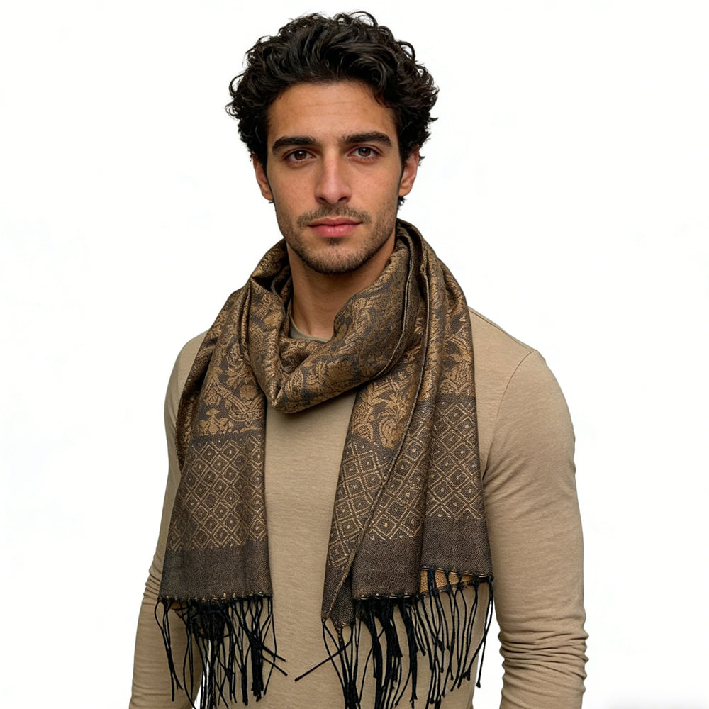2pcs Tweed Look Sophisticated C Amel Business Casual Scarf  ,Luxe Look For Evening Wear,Scarf,vacation,daily Life,evening Party,Office Appropriate Subtlety For Women Men