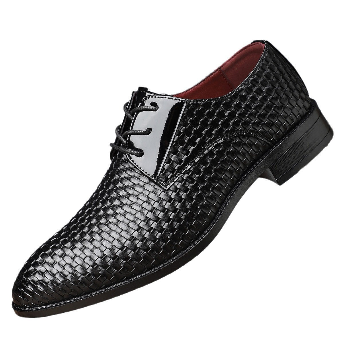 Mens Stylish Formal Pointed-toe Lace-up Leather Shoes